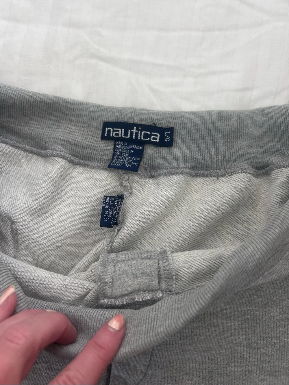 Vintage Y2K Great Condition Mens Grey Cotton Nautica Shorts SzL